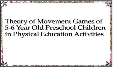 Theory of Movement Games of 5-6 Year Old Preschool Children in Physical Education Activities