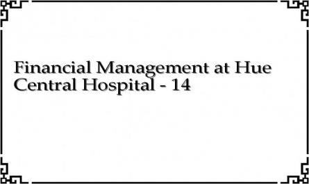 Financial Management at Hue Central Hospital - 14