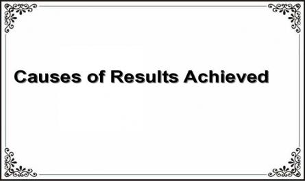 Causes of Results Achieved
