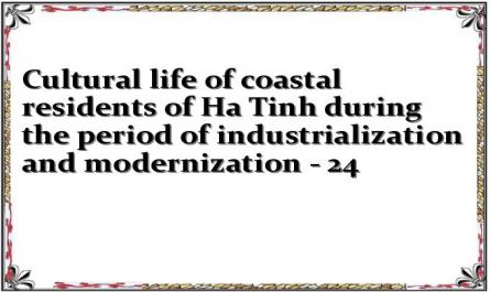 Cultural life of coastal residents of Ha Tinh during the period of industrialization and modernization - 24