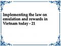 Implementing the law on emulation and rewards in Vietnam today - 21