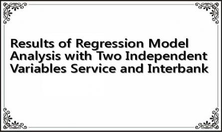 Results of Regression Model Analysis with Two Independent Variables Service and Interbank