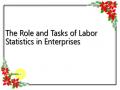 The Role and Tasks of Labor Statistics in Enterprises