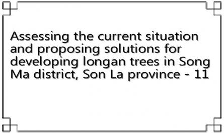 Assessing the current situation and proposing solutions for developing longan trees in Song Ma district, Son La province - 11