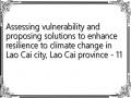 Assessing vulnerability and proposing solutions to enhance resilience to climate change in Lao Cai city, Lao Cai province - 11