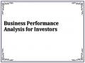 Business Performance Analysis for Investors