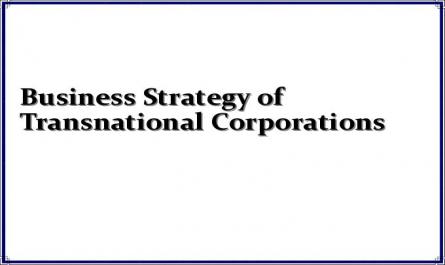 Business Strategy of Transnational Corporations