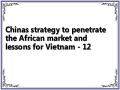 Chinas strategy to penetrate the African market and lessons for Vietnam - 12