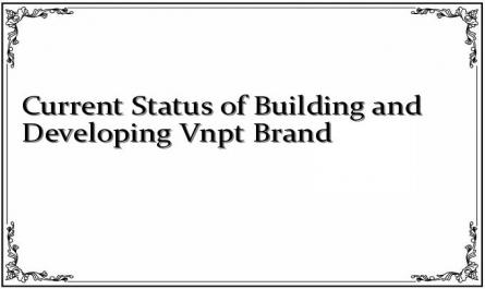Current Status of Building and Developing Vnpt Brand