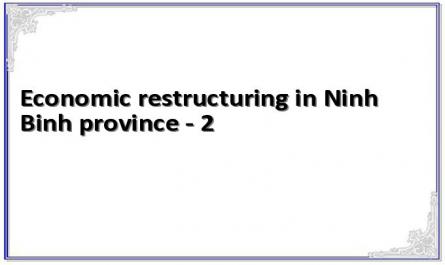 Economic restructuring in Ninh Binh province - 2