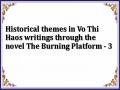 Historical themes in Vo Thi Haos writings through the novel The Burning Platform - 3