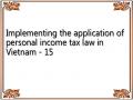 Implementing the application of personal income tax law in Vietnam - 15