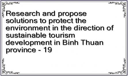 Research and propose solutions to protect the environment in the direction of sustainable tourism development in Binh Thuan province - 19
