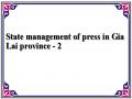 State management of press in Gia Lai province - 2