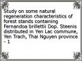 Study on some natural regeneration characteristics of forest stands containing Fernandoa brillettii Dop. Steenis distributed in Yen Lac commune, Yen Trach, Thai Nguyen province - 1