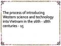 The process of introducing Western science and technology into Vietnam in the 16th - 18th centuries - 15