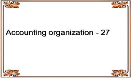 Accounting organization - 27