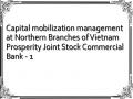 Capital mobilization management at Northern Branches of Vietnam Prosperity Joint Stock Commercial Bank - 1