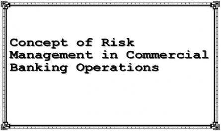 Concept of Risk Management in Commercial Banking Operations