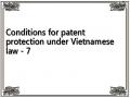 Conditions for patent protection under Vietnamese law - 7