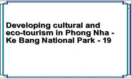 Developing cultural and eco-tourism in Phong Nha - Ke Bang National Park - 19