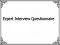 Expert Interview Questionnaire