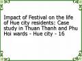 Impact of Festival on the life of Hue city residents: Case study in Thuan Thanh and Phu Hoi wards - Hue city - 16