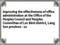 Improving the effectiveness of office administration at the Office of the Peoples Council and Peoples Committee of Loc Binh district, Lang Son province - 10