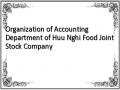 Organization of Accounting Department of Huu Nghi Food Joint Stock Company