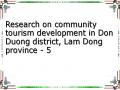 Research on community tourism development in Don Duong district, Lam Dong province - 5