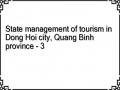 State management of tourism in Dong Hoi city, Quang Binh province - 3