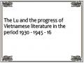 The Lu and the progress of Vietnamese literature in the period 1930 - 1945 - 16