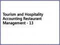 Tourism and Hospitality Accounting Restaurant Management - 13