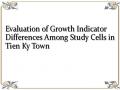 Evaluation of Growth Indicator Differences Among Study Cells in Tien Ky Town