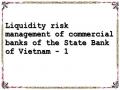 Liquidity risk management of commercial banks of the State Bank of Vietnam - 1