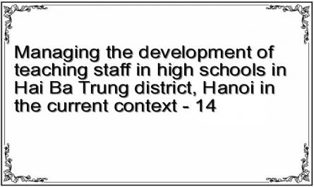 Managing the development of teaching staff in high schools in Hai Ba Trung district, Hanoi in the current context - 14