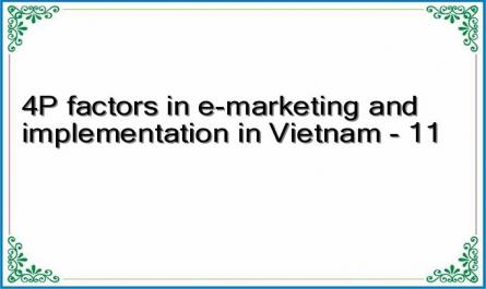 4P factors in e-marketing and implementation in Vietnam - 11