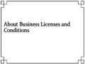 About Business Licenses and Conditions