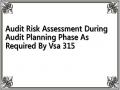 Audit Risk Assessment During Audit Planning Phase As Required By Vsa 315