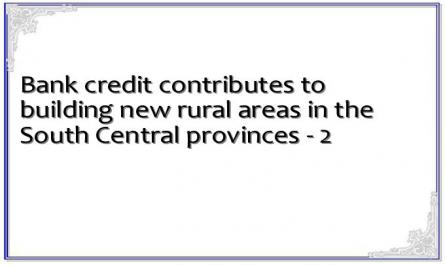Bank credit contributes to building new rural areas in the South Central provinces - 2