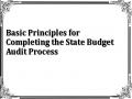 Basic Principles for Completing the State Budget Audit Process