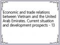 Economic and trade relations between Vietnam and the United Arab Emirates. Current situation and development prospects - 13