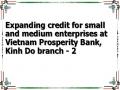 Expanding credit for small and medium enterprises at Vietnam Prosperity Bank, Kinh Do branch - 2