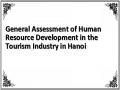 General Assessment of Human Resource Development in the Tourism Industry in Hanoi