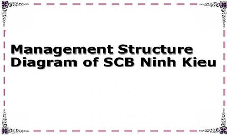 Management Structure Diagram of SCB Ninh Kieu