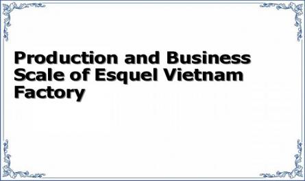 Production and Business Scale of Esquel Vietnam Factory