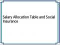 Salary Allocation Table and Social Insurance