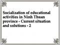 Socialization of educational activities in Ninh Thuan province - Current situation and solutions - 2