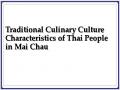 Traditional Culinary Culture Characteristics of Thai People in Mai Chau