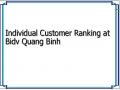 Individual Customer Ranking at Bidv Quang Binh